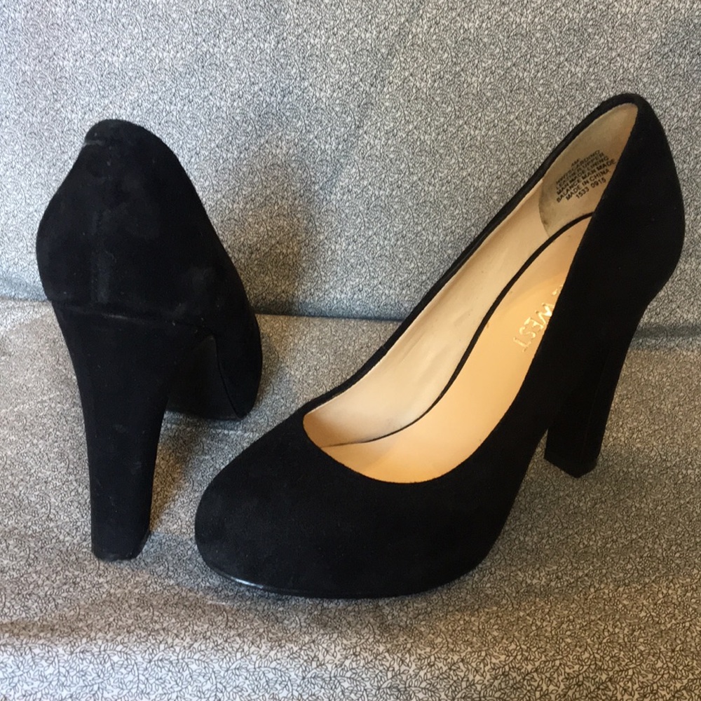 Nine West Black Suede Heels